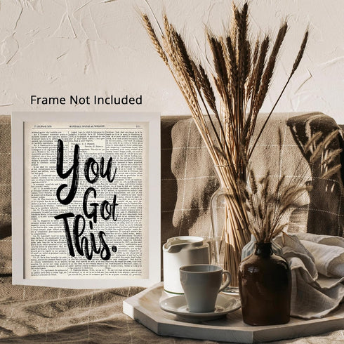 Posterizer 1 pcs-You Got this, positive quote wall art-Motivational & Inspirational Art-Gift for Men Women Entrepreneur Teens-Decor for Home & Off...